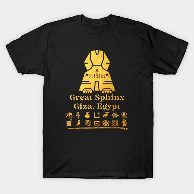 Great Sphinx: Giza, Egypt T-Shirt by Da Vinci Feather